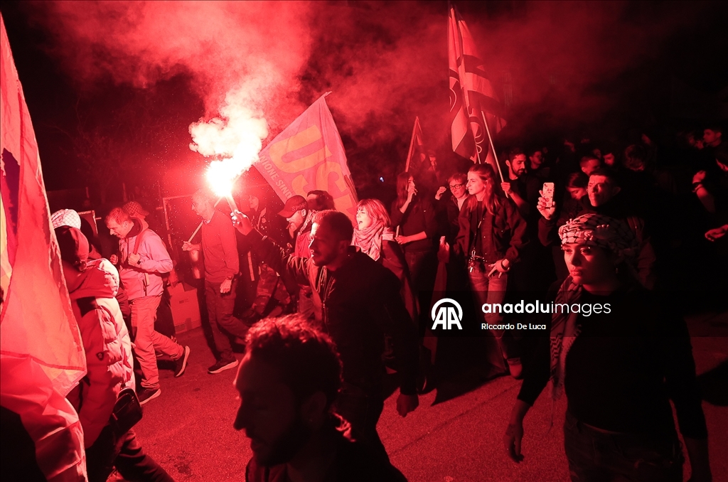 В Риме полиция применила дубинки и водометы против участников акции в поддержку Палестины