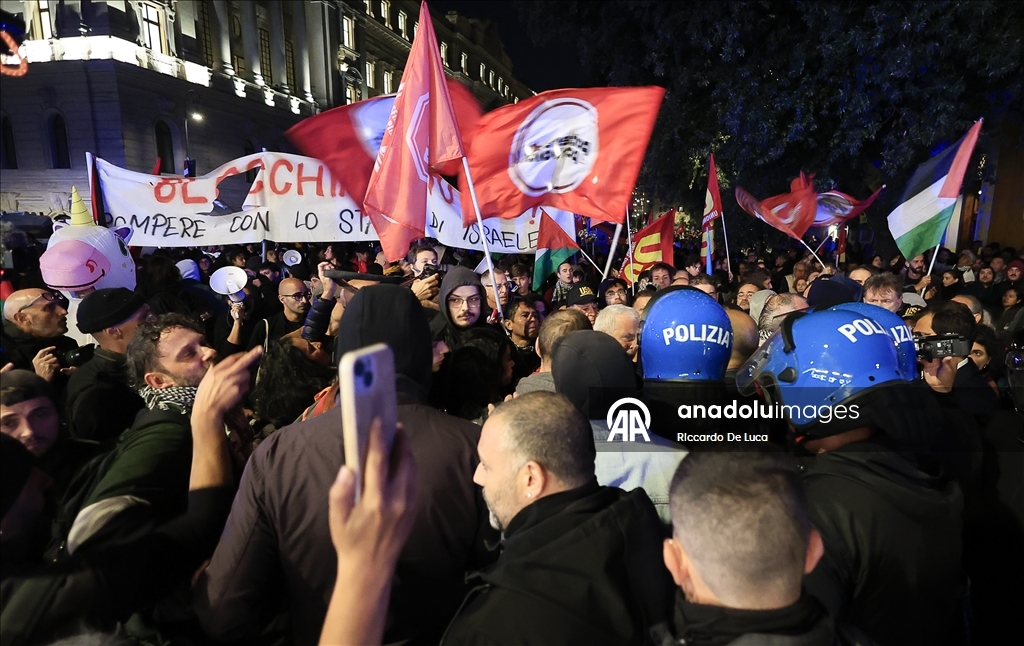 В Риме полиция применила дубинки и водометы против участников акции в поддержку Палестины