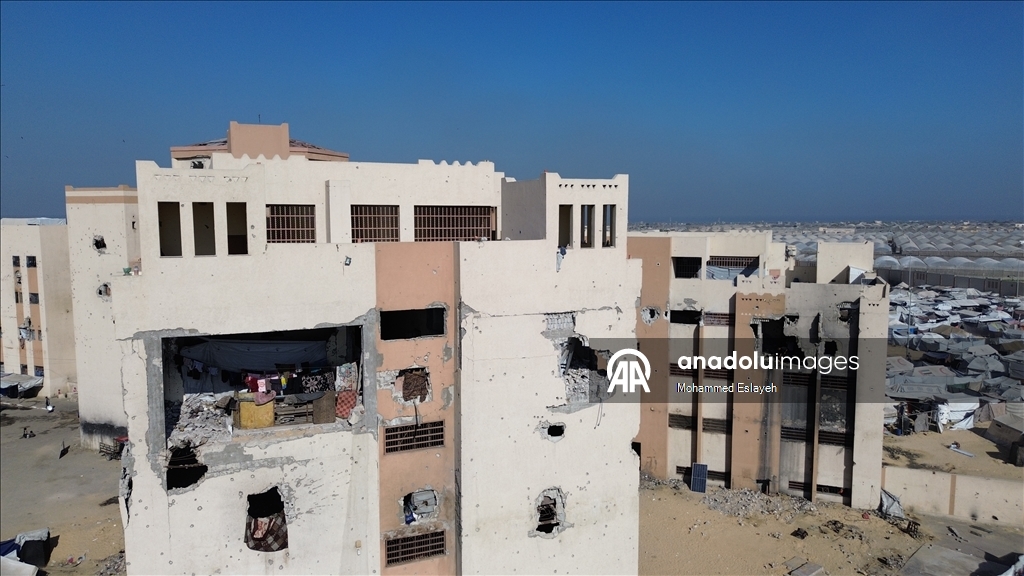 Han Yunus kentindeki eski Asdaa Cezaevi, evleri yıkılan Filistinlilerin barınma merkezine dönüştü