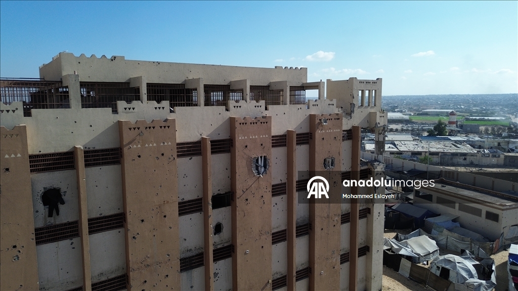 Бывшая тюрьма в Хан-Юнусе стала убежищем для палестинцев