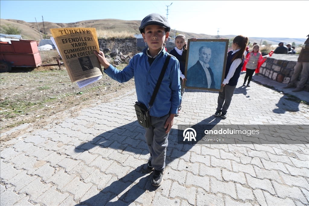 Sınır köyünde yürekleri ısıtan Cumhuriyet coşkusu