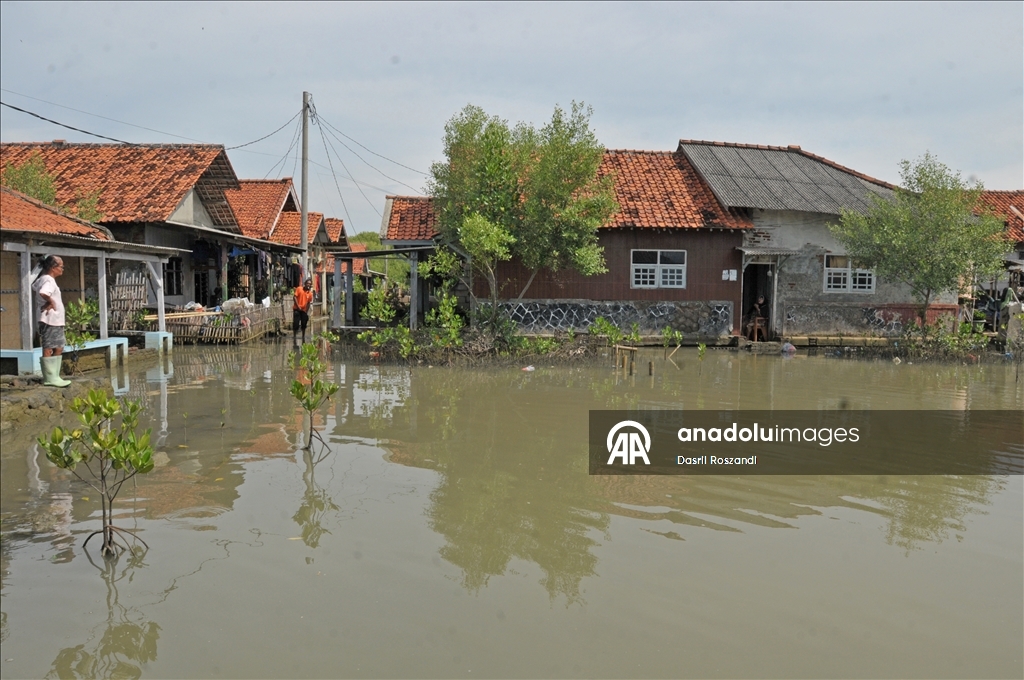 Endonezya'nın kuzey Java kıyı yerleşimlerinde gelgit seli yıkıma neden oldu