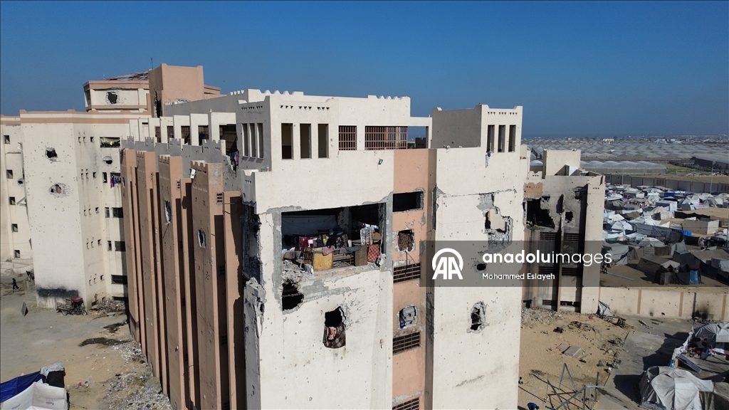 Бывшая тюрьма в Хан-Юнусе стала убежищем для палестинцев