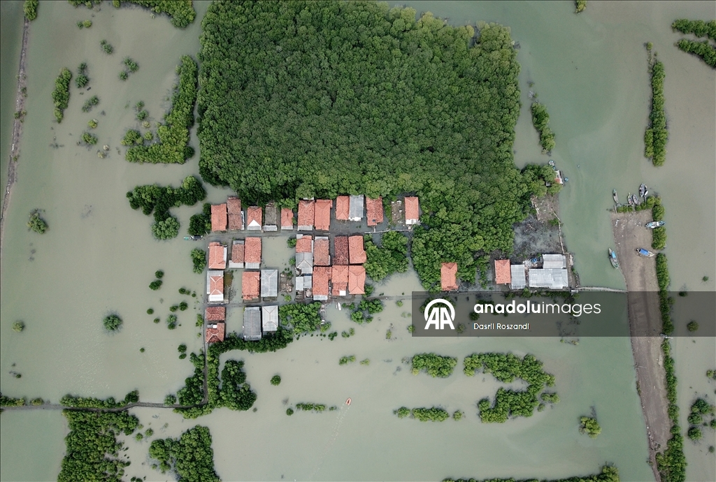 Endonezya'nın kuzey Java kıyı yerleşimlerinde gelgit seli yıkıma neden oldu
