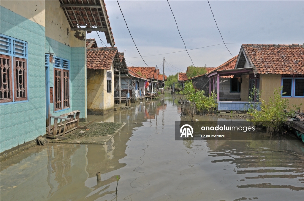 Endonezya'nın kuzey Java kıyı yerleşimlerinde gelgit seli yıkıma neden oldu