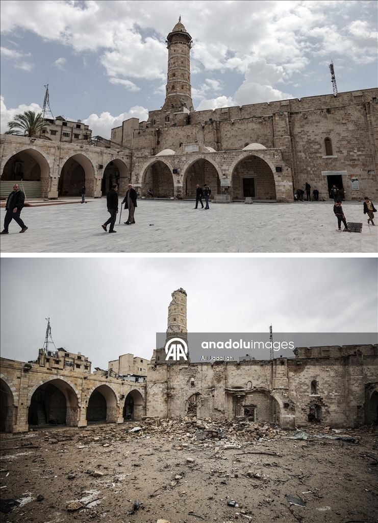 Gazze kentinde 7 Ekim öncesi ve sonrası kareler yıkımı göz önüne serdi