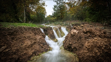 Depremle yeniden akmaya başlayan pınar, bahçeleri yeşertecek