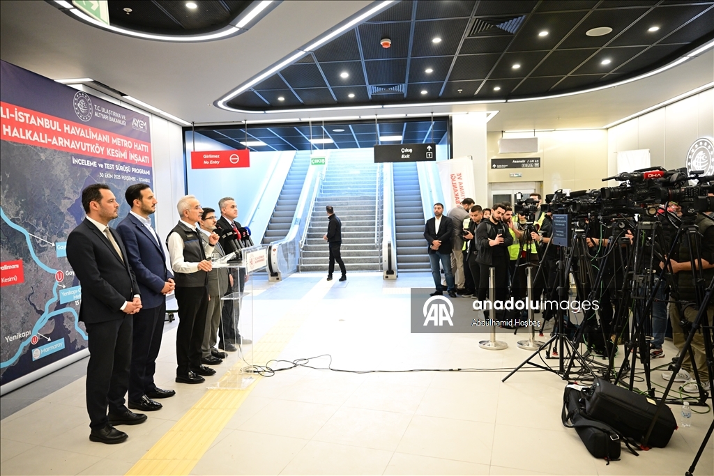 Halkalı-İstanbul Havalimanı Metro Hattı'nın 2026'nın ilk çeyreğinde açılması planlanıyor