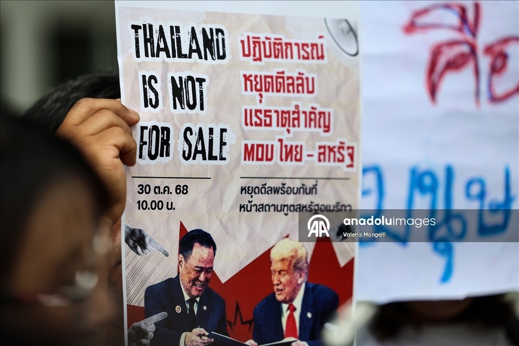 Protest against Agreement on Rare Earth Minerals between Thailand and the U.S.