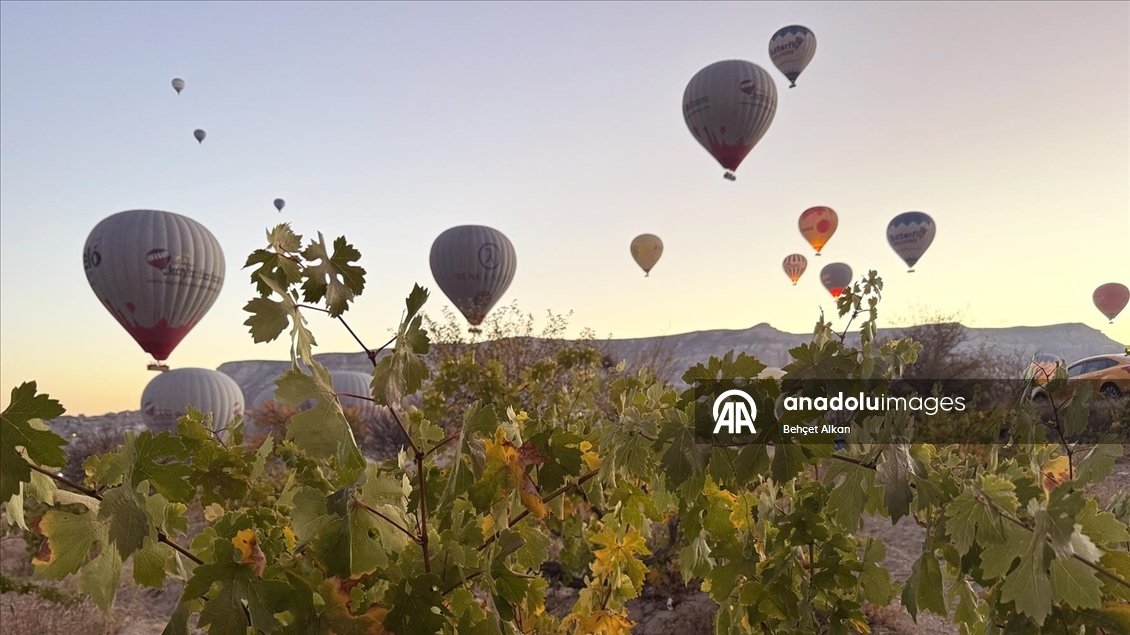 Sonbahar manzaraları Kapadokya'ya renk kattı