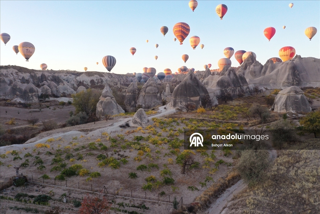 Sonbahar manzaraları Kapadokya'ya renk kattı
