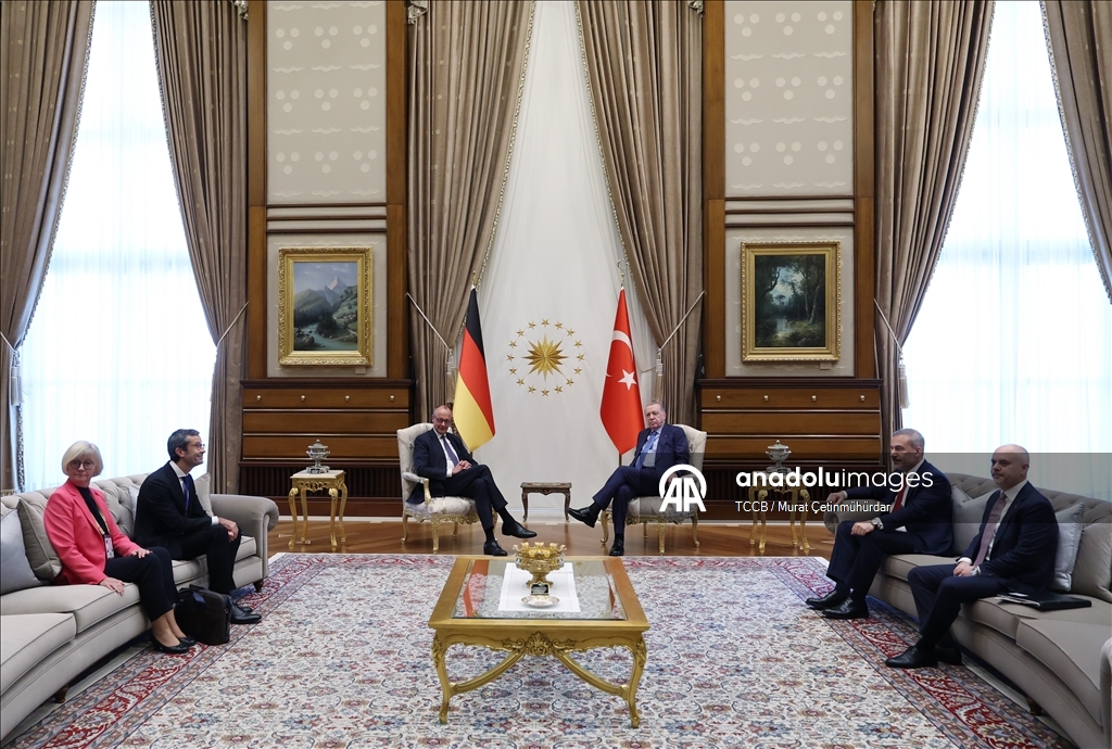 Cumhurbaşkanı Erdoğan, Almanya Başbakanı Friedrich Merz'i kabul etti