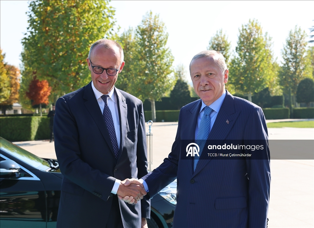 Cumhurbaşkanı Erdoğan, Almanya Başbakanı Merz'i resmi törenle karşıladı