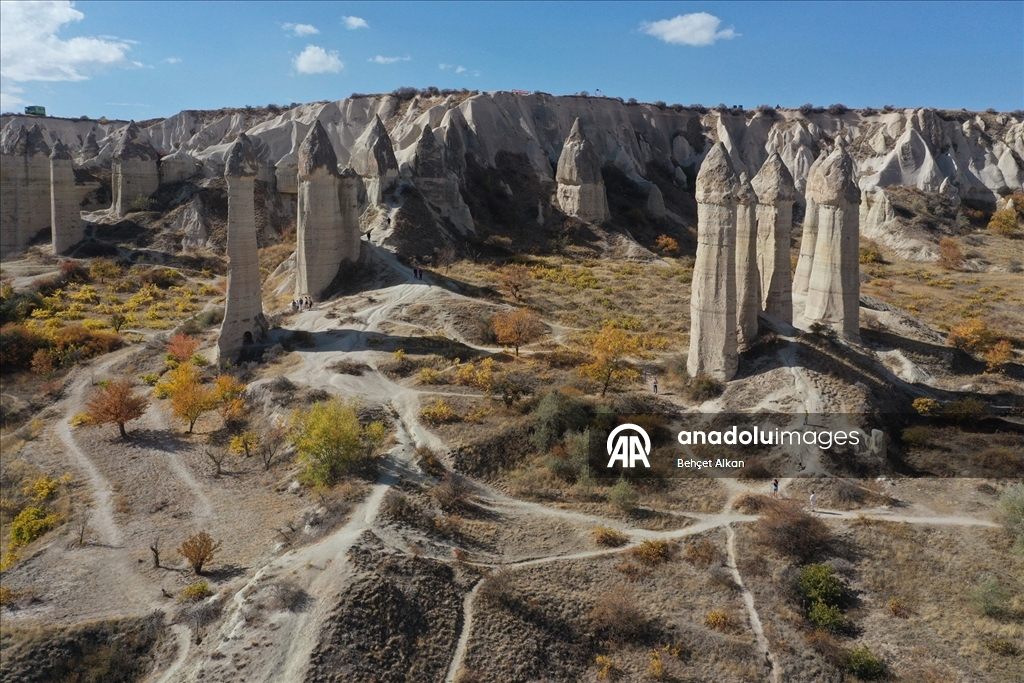 Sonbahar manzaraları Kapadokya'ya renk kattı