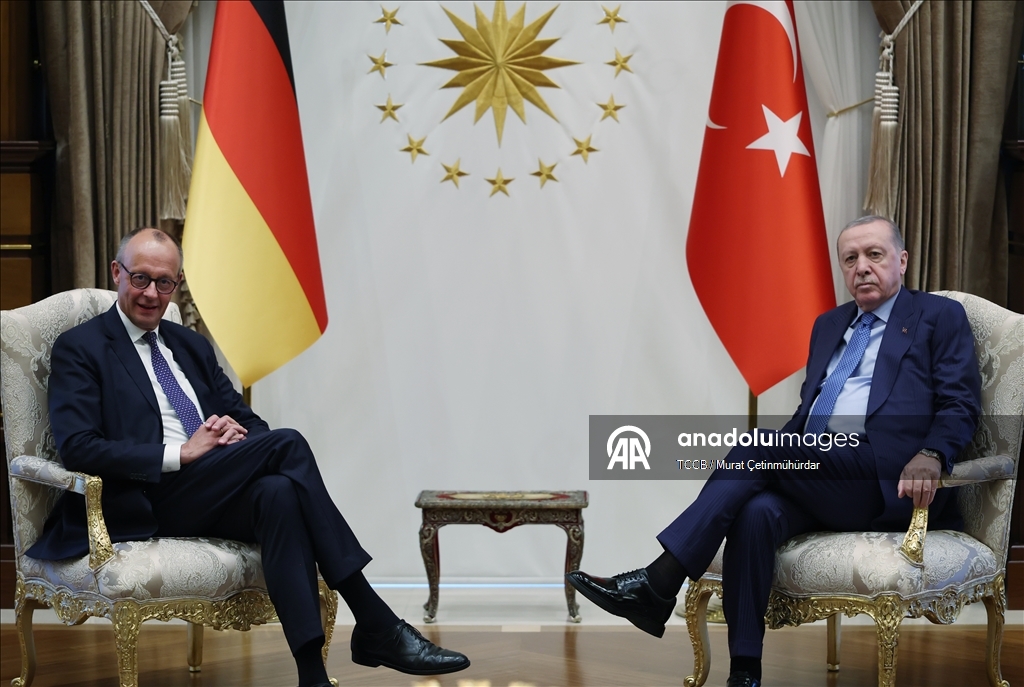 Cumhurbaşkanı Erdoğan, Almanya Başbakanı Friedrich Merz'i kabul etti
