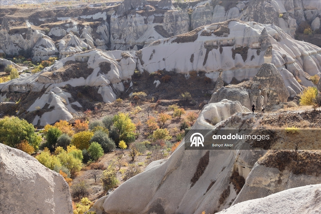 Sonbahar manzaraları Kapadokya'ya renk kattı