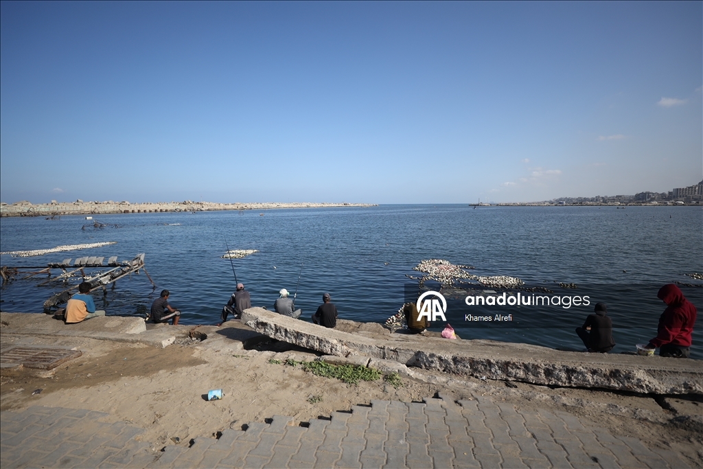 Палестинские рыбаки надеются вновь выйти в море на поврежденных лодках