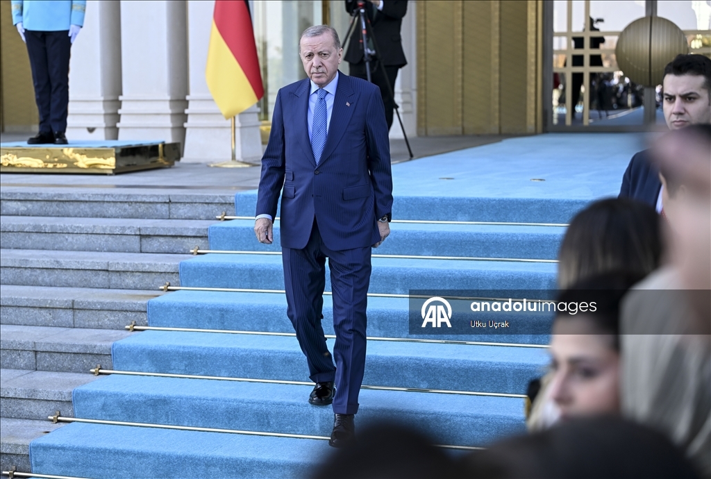 Cumhurbaşkanı Erdoğan, Almanya Başbakanı Merz'i resmi törenle karşıladı