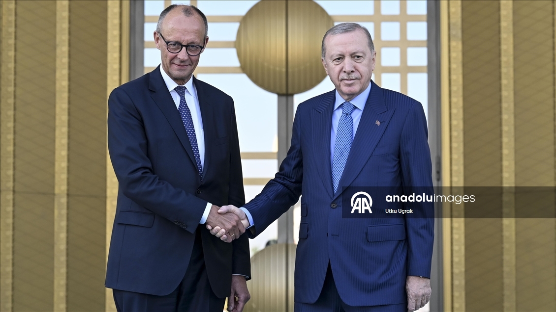 Cumhurbaşkanı Erdoğan, Almanya Başbakanı Merz'i resmi törenle karşıladı