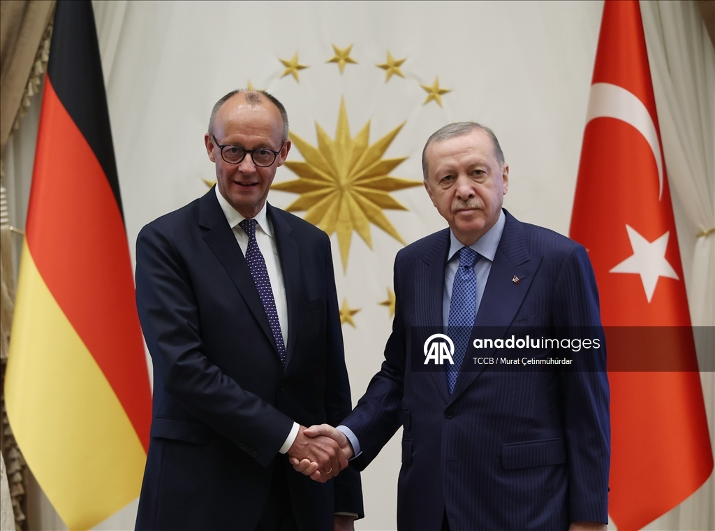Cumhurbaşkanı Erdoğan, Almanya Başbakanı Friedrich Merz'i kabul etti