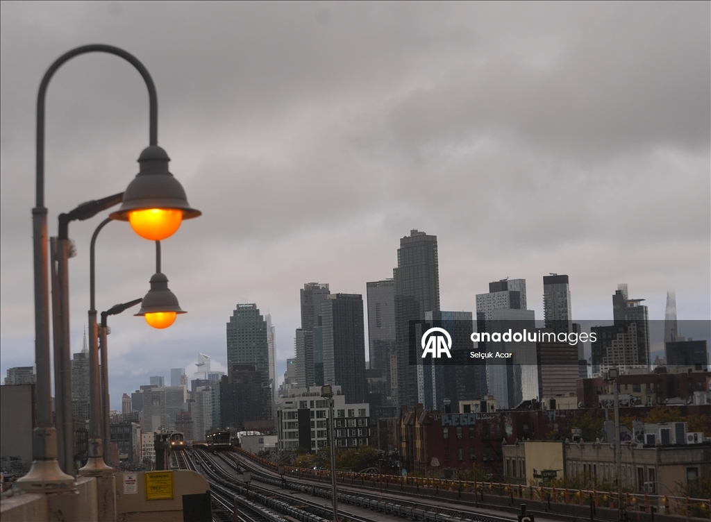 Rainy day in New York City 