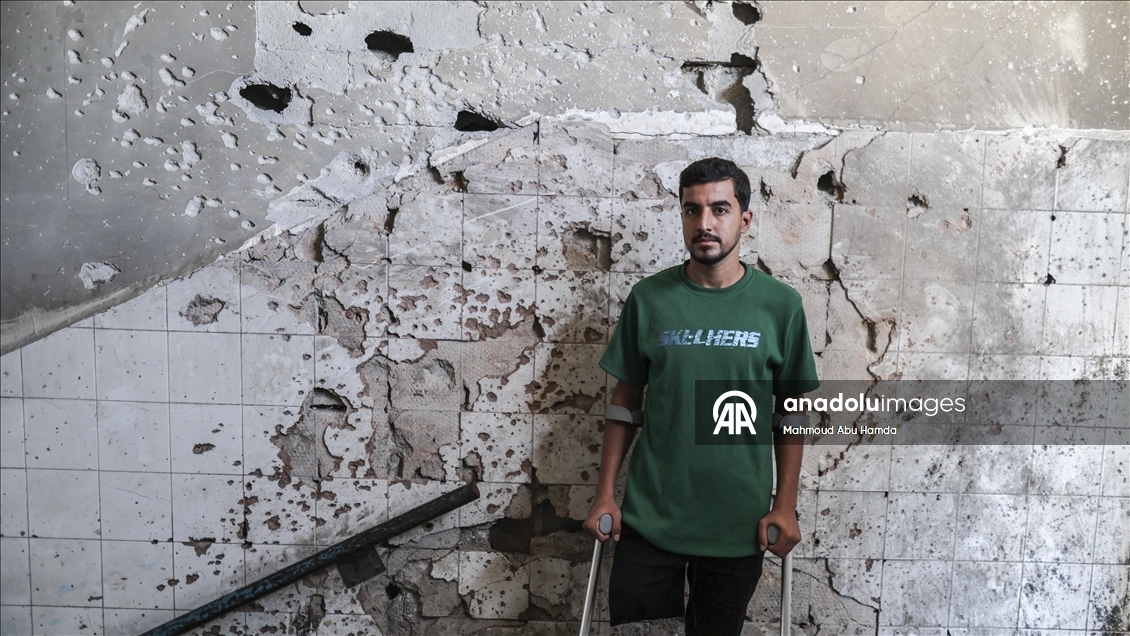 İsrail'in engelli bıraktığı Filistinli Mahmoud Sallout hayata tutunmaya çalışıyor