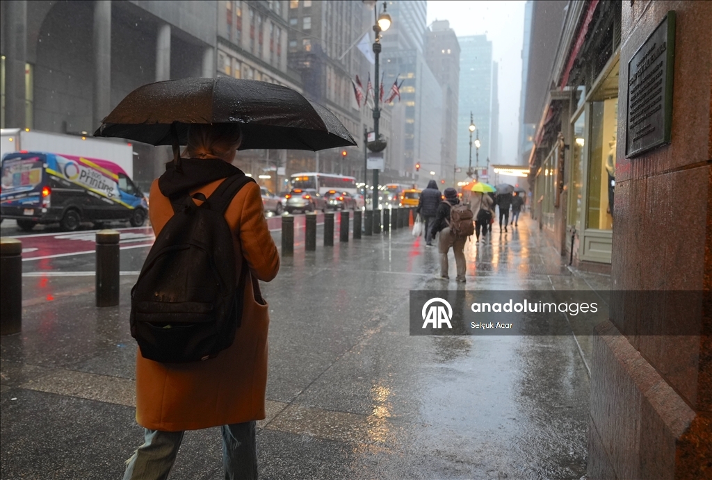 Rainy day in New York City 