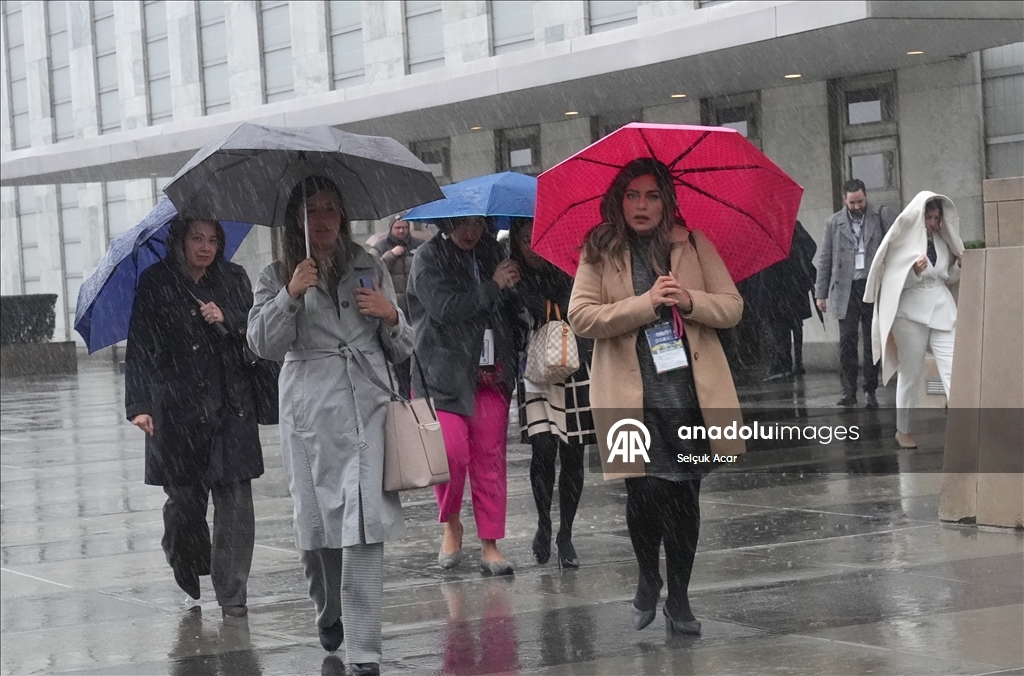 Rainy day in New York City 
