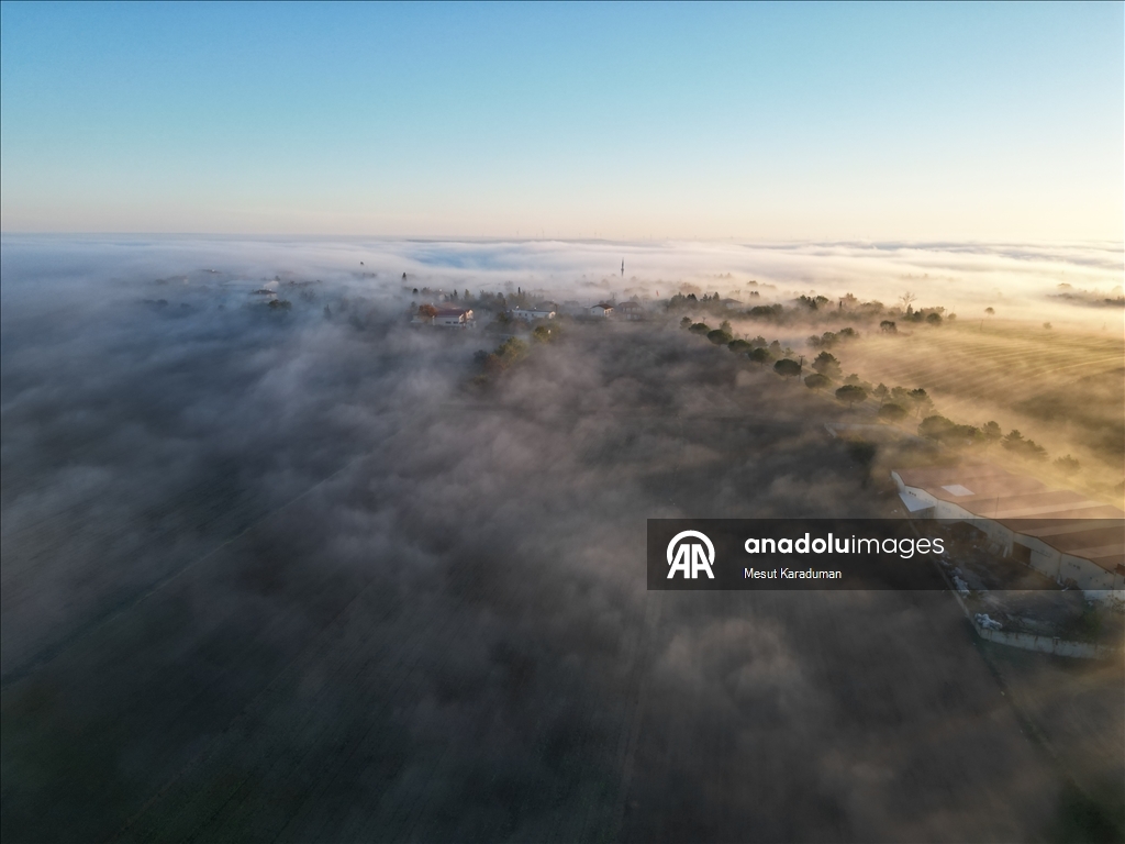 Tekirdağ'da sis etkili oldu