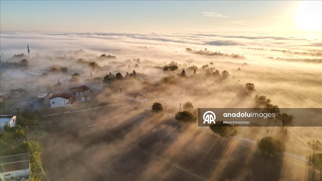 Tekirdağ'da sis etkili oldu