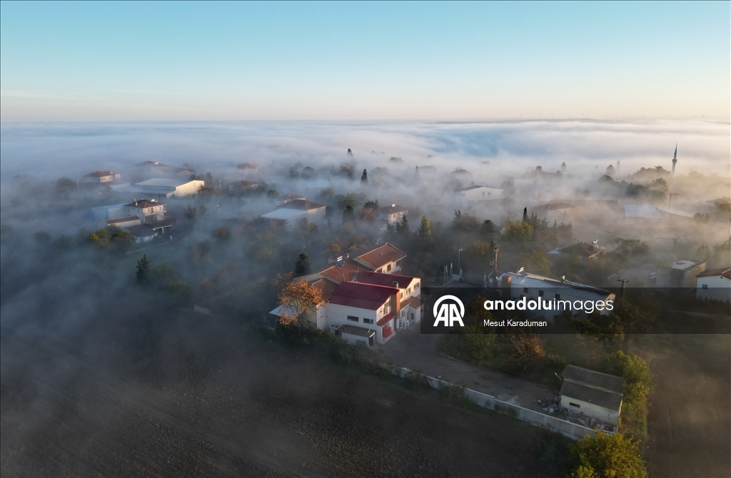 Tekirdağ'da sis etkili oldu