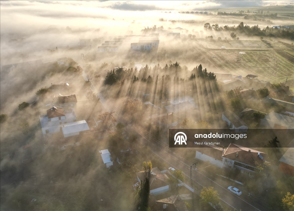 Tekirdağ'da sis etkili oldu