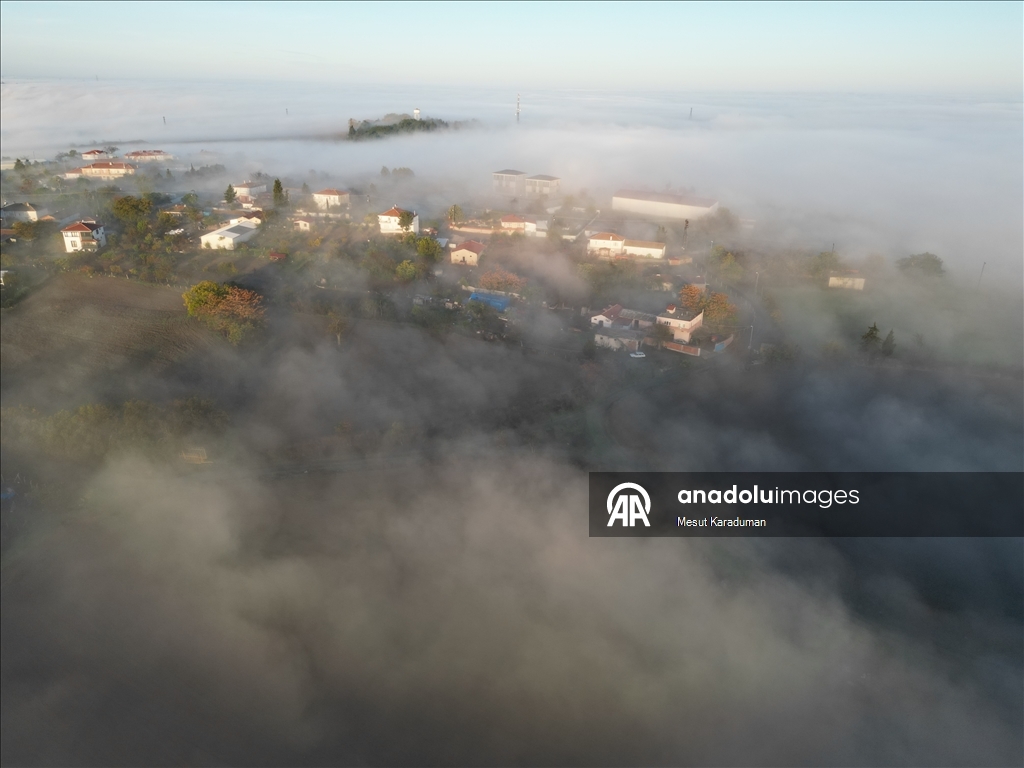 Tekirdağ'da sis etkili oldu