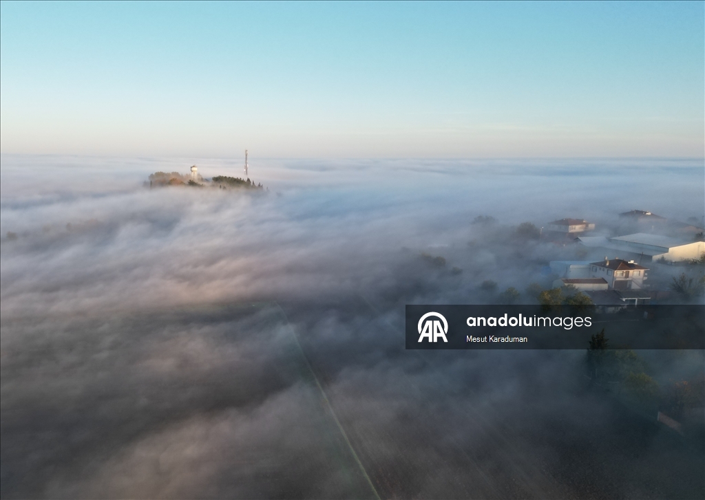Tekirdağ'da sis etkili oldu