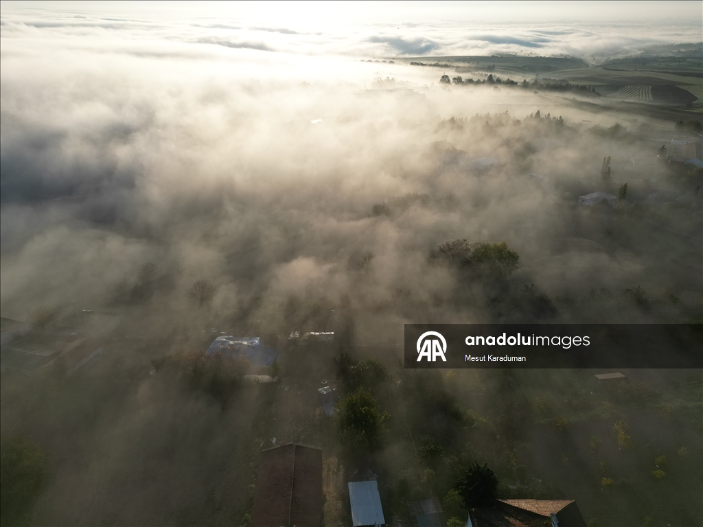 Tekirdağ'da sis etkili oldu