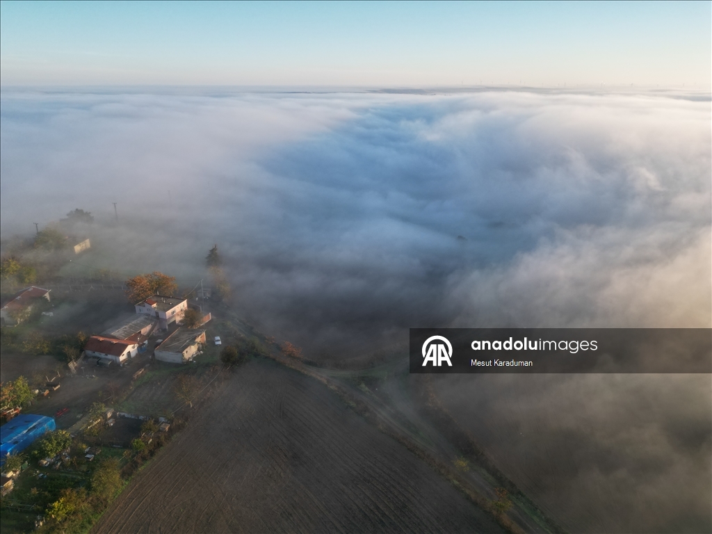 Tekirdağ'da sis etkili oldu