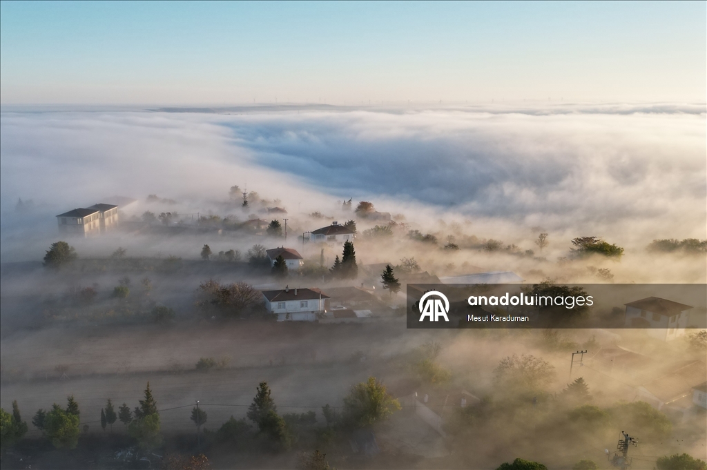 Tekirdağ'da sis etkili oldu