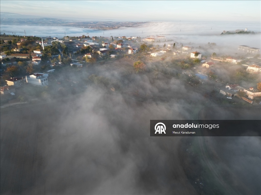 Tekirdağ'da sis etkili oldu