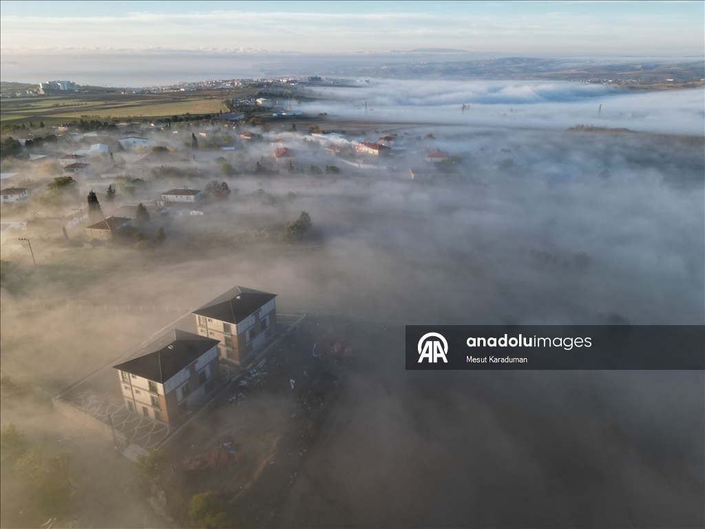 Tekirdağ'da sis etkili oldu