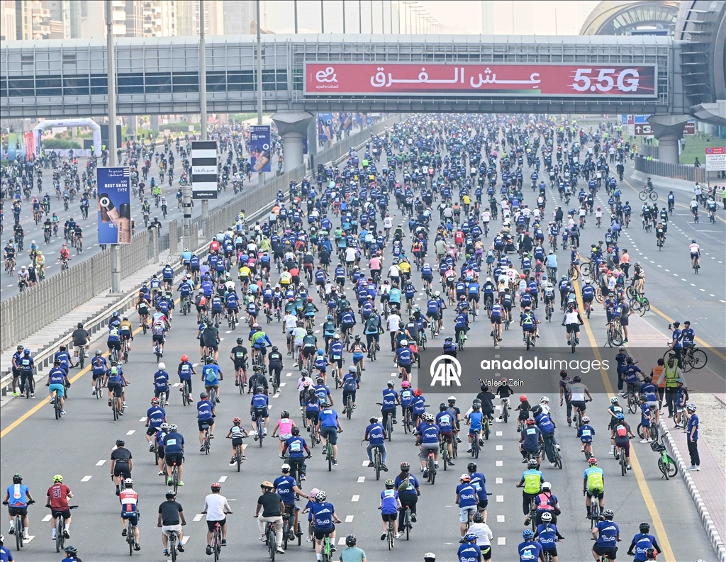 Тысячи любителей велоспорта собрались на мероприятии «Dubai Ride 2025» в Дубае