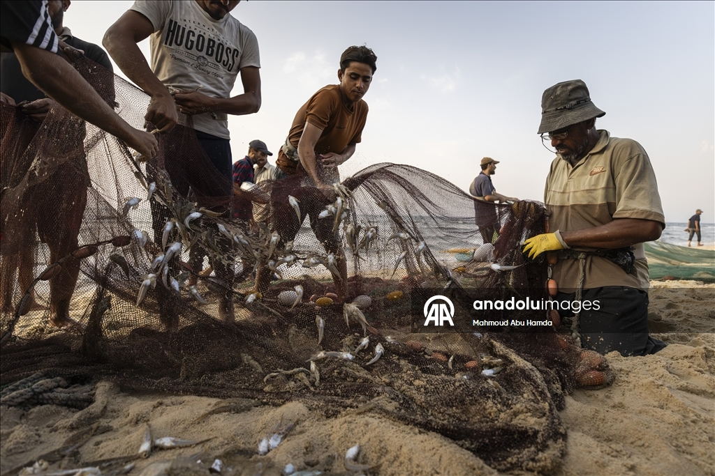 Nuseyrat Mülteci Kampı’nda Filistinli balıkçılar