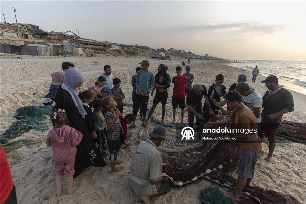 Nuseyrat Mülteci Kampı’nda Filistinli balıkçılar