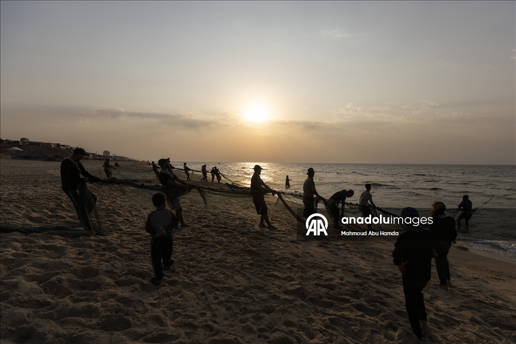 Nuseyrat Mülteci Kampı’nda Filistinli balıkçılar