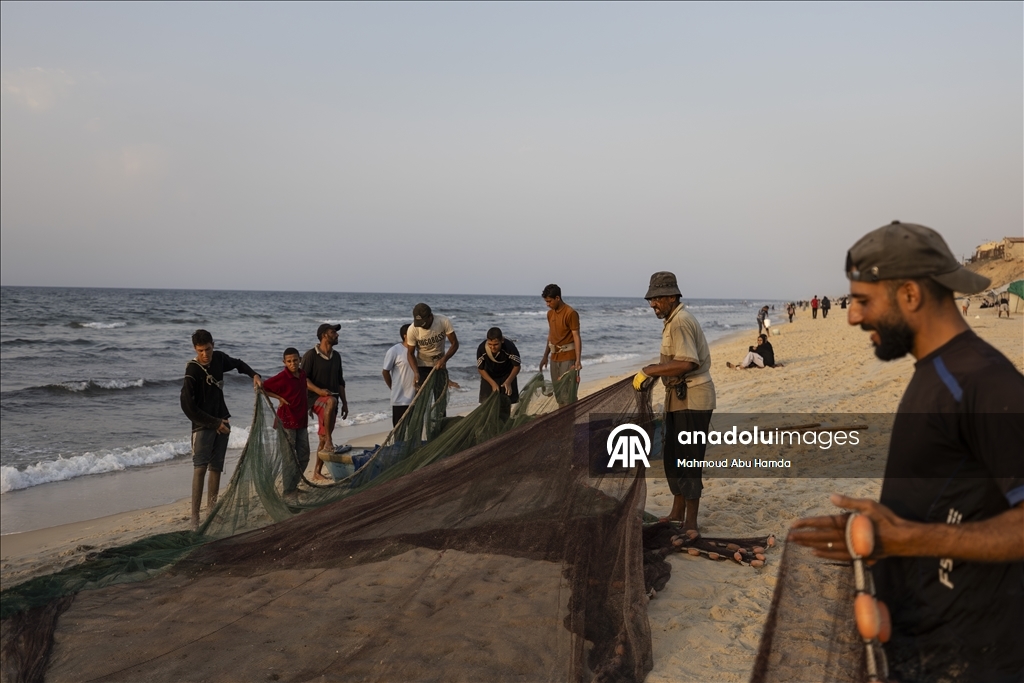 Nuseyrat Mülteci Kampı’nda Filistinli balıkçılar