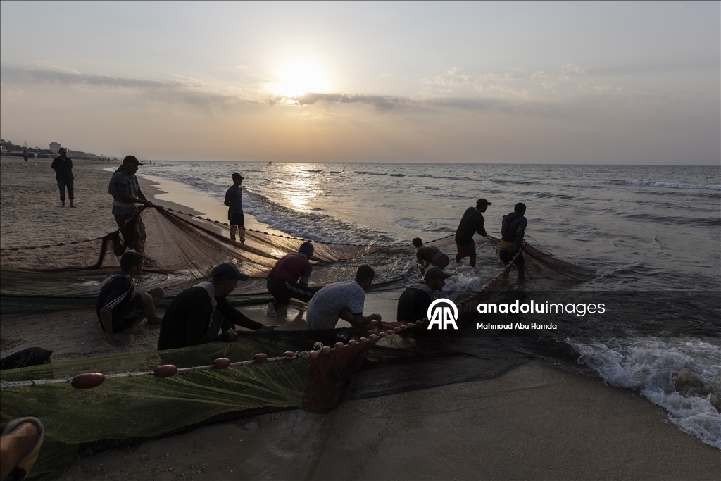 Nuseyrat Mülteci Kampı’nda Filistinli balıkçılar