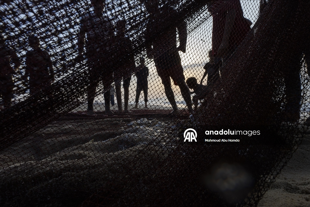 Nuseyrat Mülteci Kampı’nda Filistinli balıkçılar