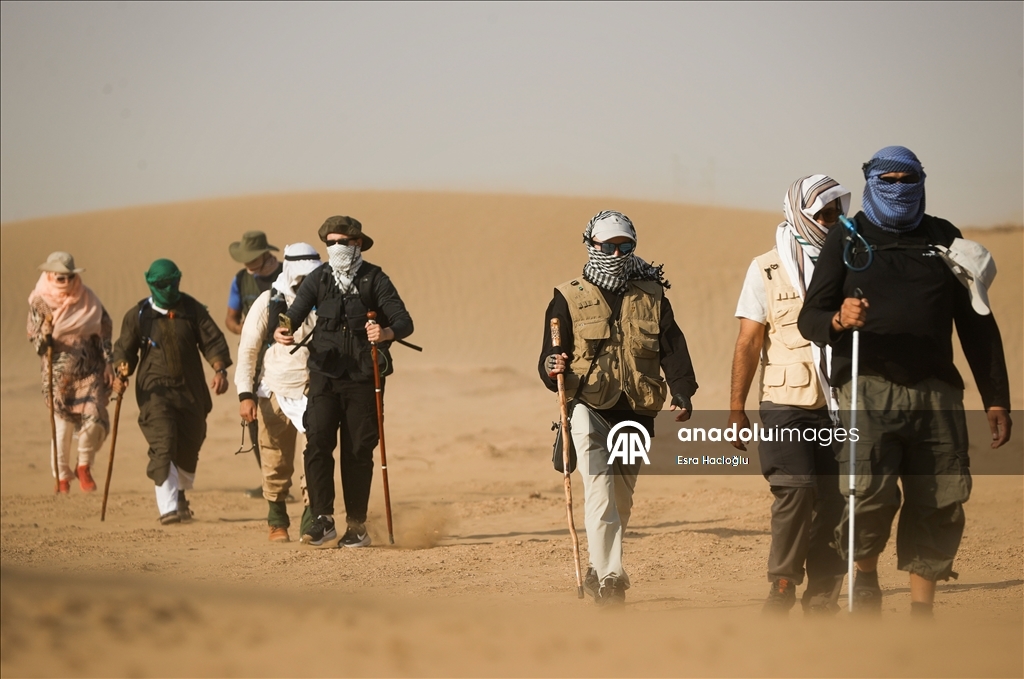 International pilgrims in their spiritual journey in Mecca