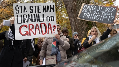 Bosna Hersek'te maça çıkacak İsrail basketbol ekibi Hapoel IBI protesto edildi