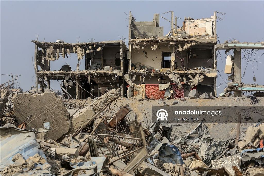 Han Yunus'taki Filistinli aileler enkaz arasında yaşam mücadelesi veriyor