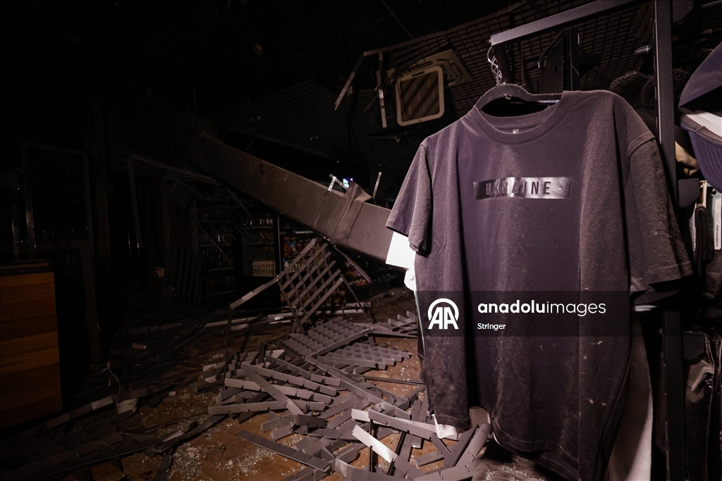 Aftermath of Russian attack on Kharkiv gas station